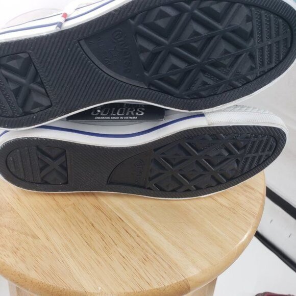 CONVERSE All Star Ox Sneakers Fly Your Colors America RWB Wide Stripe M4 W6 NWT - Picture 10 of 12